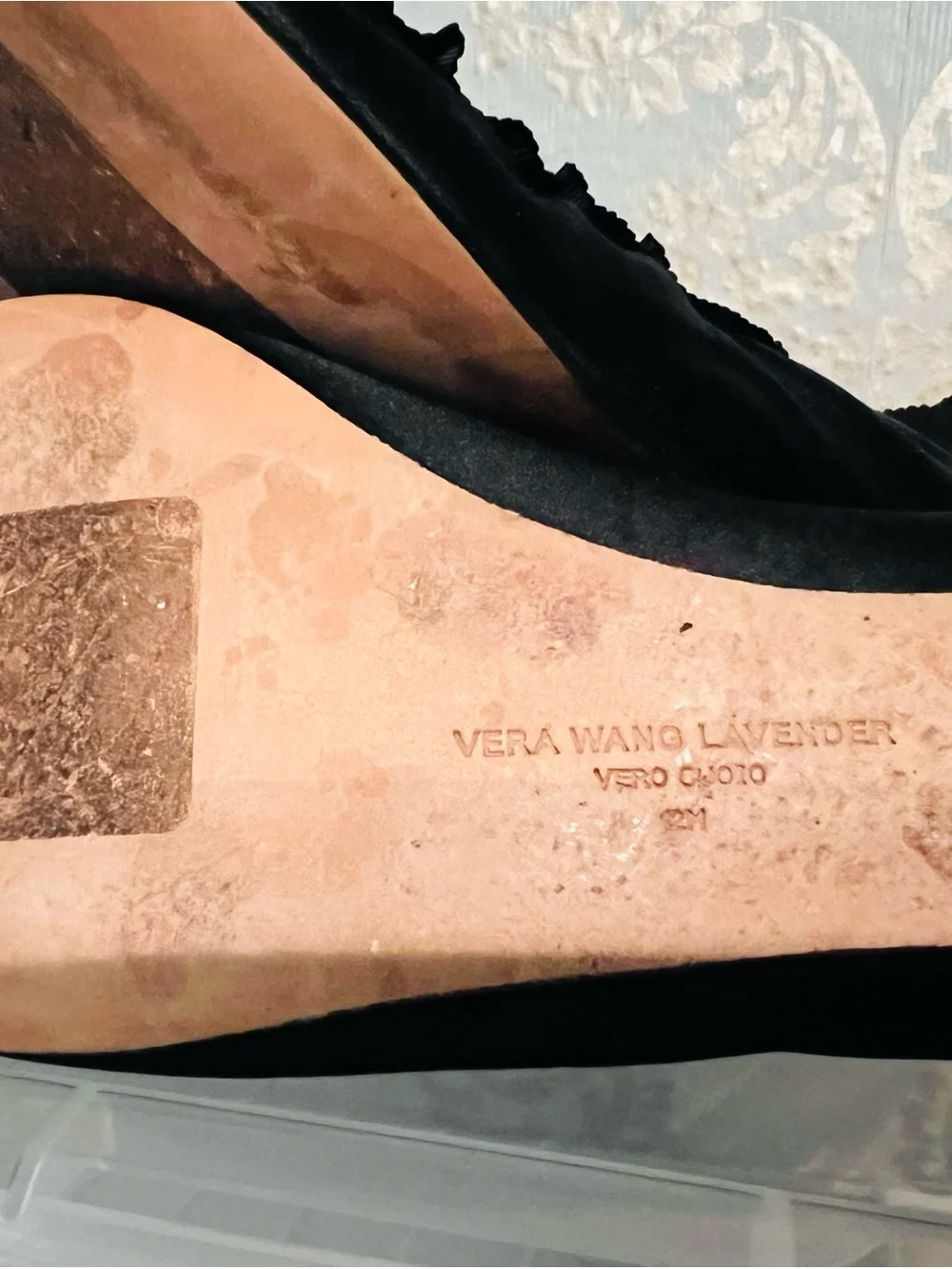 Vera Wang Lavender Satin Ballet Flats
